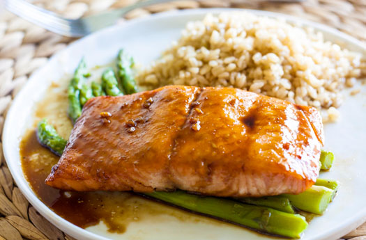 Spicy Sweet Glazed Salmon