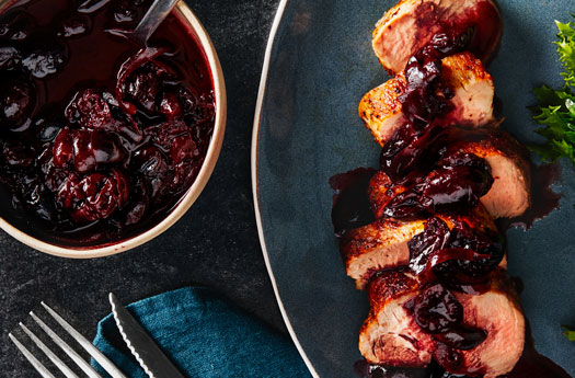 Pork Tenderloin with Sweet Cherry Sauce