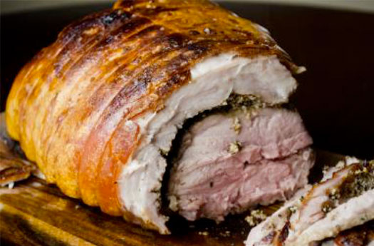 Sausage Stuffed Rack of Pork