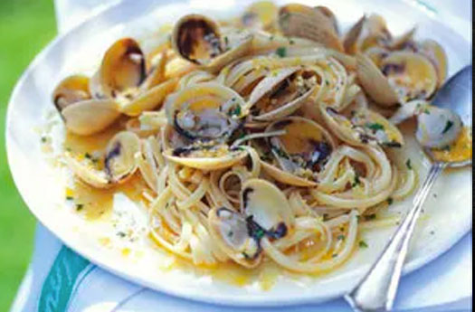 Grill Roasted Clam Linguini