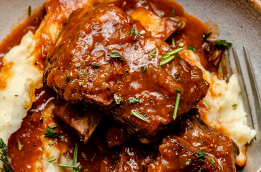 Red Wine Braised Beef Short Ribs