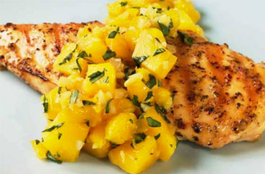 Sautéed Chicken with Caramelized Mango