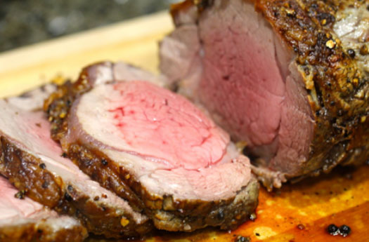 Beef Tenderloin with Red Wine Dijon Cream Sauce