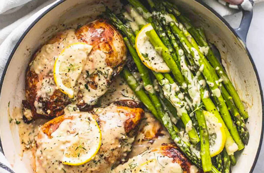 Summer Chicken with Asparagus and Pancetta