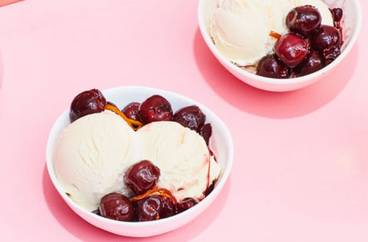 Wine Infused Cherries Jubilee