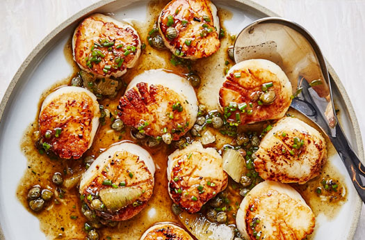 Scallops with Rosa and Capers