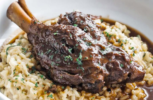 Braised Lamb Shanks in Red Wine