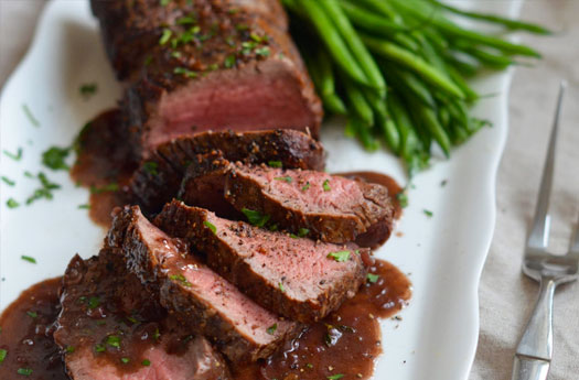 Roasted Beef Tenderloin with Port